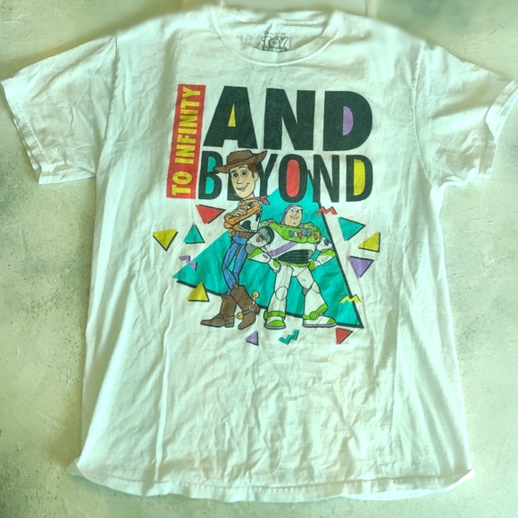 TOY STORY WOODY & BUZZ LIGHTYEAR Disney T shirt Size Medium - Picture 2 of 2